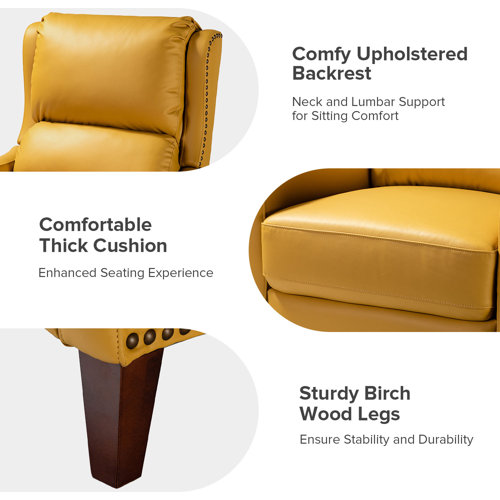 Red Barrel Studio® Bipasha Leather Recliner & Reviews Wayfair